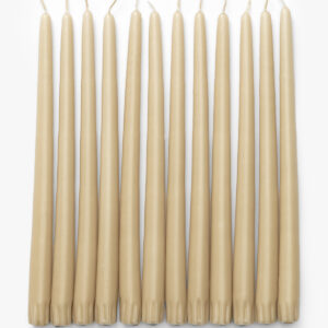 Antique Beige Taper Candles (Set of 12)